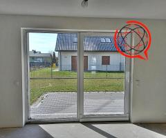 Stanowice k.Oławy - pół bliźniaka (5 pokoi) z ogrodem, tarasem i garażem do wykończenia