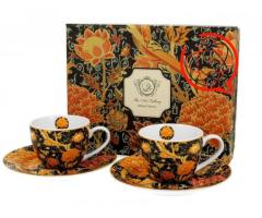 Filiżanki espresso ze spodkami 110 ml komplet 2 szt. CRAY FLORAL by William Morris