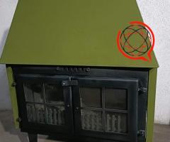 Piec z szybą wolno stojący