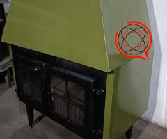 Piec z szybą wolno stojący