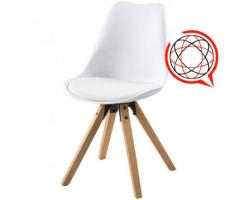 Stół RINGO  3x Krzesła kubełkowe białe ( Ecoskora )